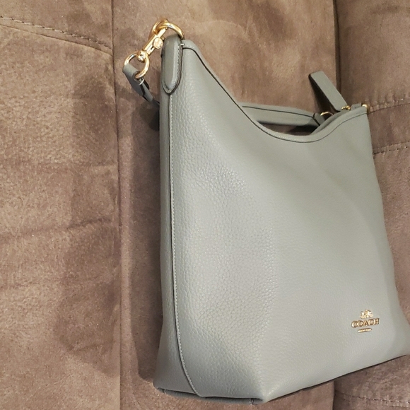 Coach Pebble Sage Shoulder Bag with Gold Hardware - Picture 6 of 8